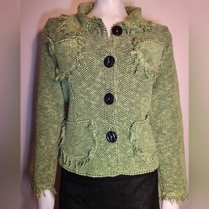 Green fringed jacket
